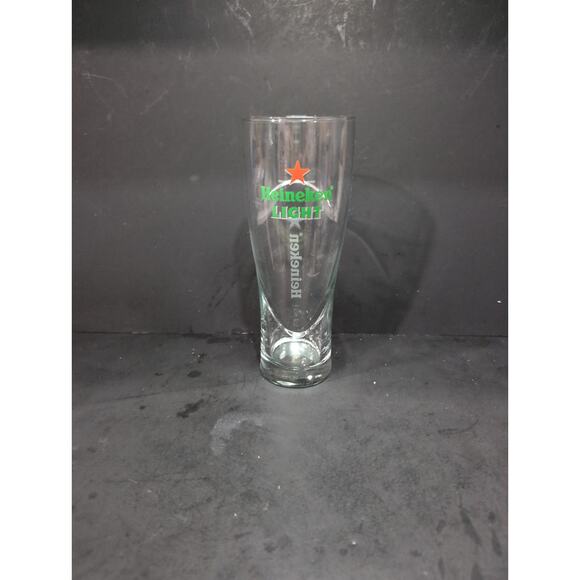 Heineken Light‎ Beer Glass, Red Star Design, 7.25" Tall, Glassware, Home Barware - Picture 1 of 9